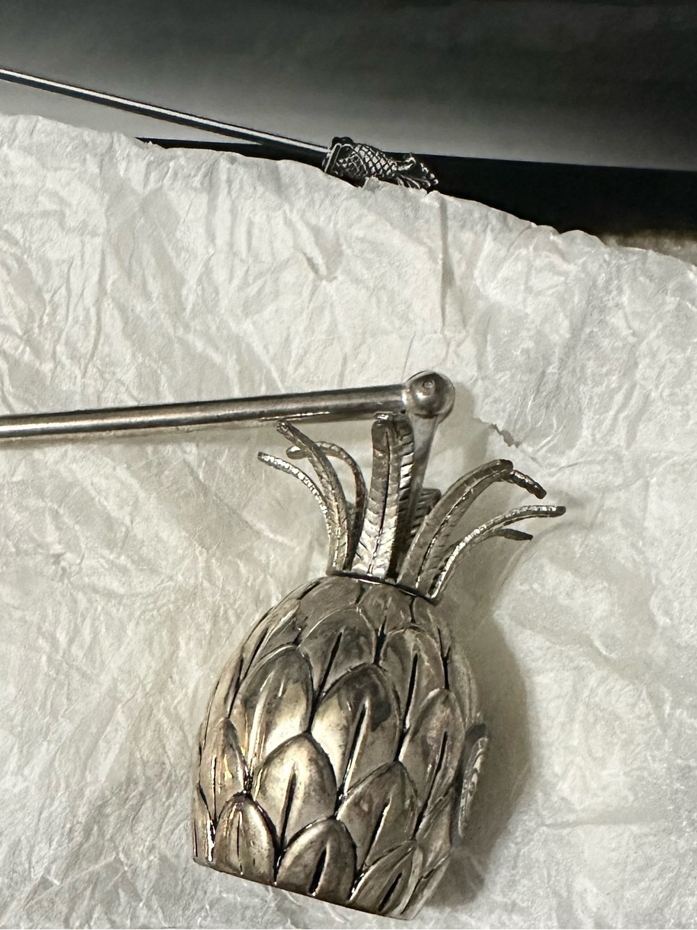Godinger silver plated pineapple candle snuffer NEW
